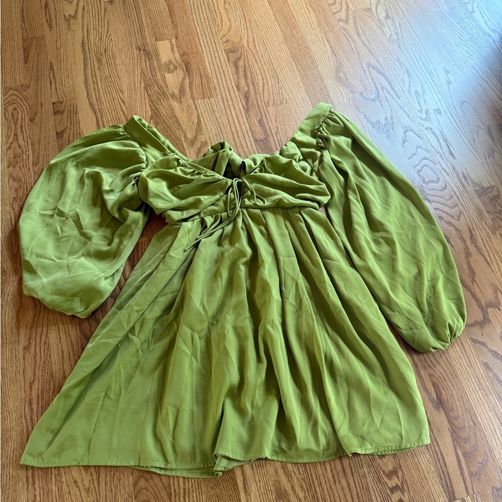 Lulu's Olive Green Babydoll Dress